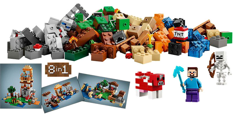 Illustration for article titled New Lego Minecraft sets available now